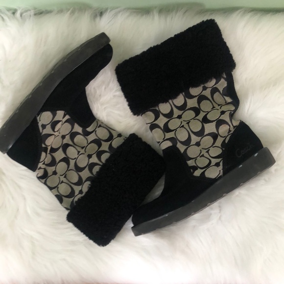 Coach Women's Black Boots Sz 6.5 - Picture 6 of 8